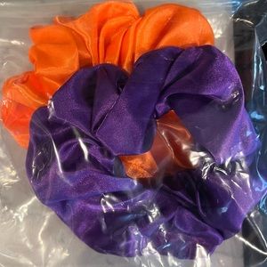 LED Lights Hair Scrunchies Halloween Colors QTY 2 NEW